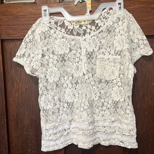 Hollister lace top size medium